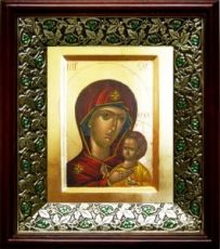 Петровская икона Божьей Матери (21х24), киот со стразами