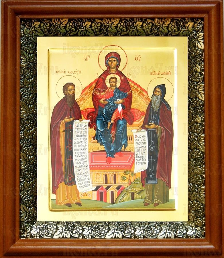 Печерская икона Божьей Матери (19х22), светлый киот