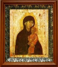 Пименовская икона Божьей Матери (19х22), светлый киот