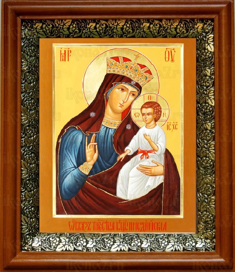 Писидийская икона Божьей Матери (19х22), светлый киот