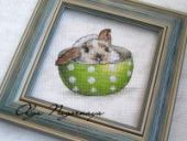 Cross stitch pattern "Bunny in a сup".