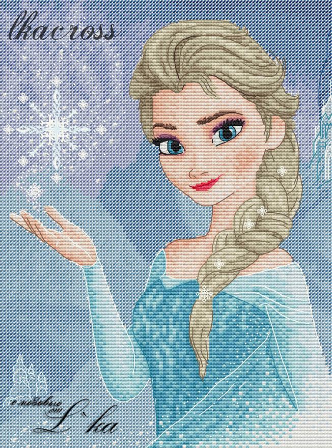 "Elsa". Digital cross stitch pattern.