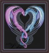 Cross stitch pattern "Dragon heart".