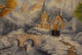 Cross stitch pattern "Chapel in the mountains".