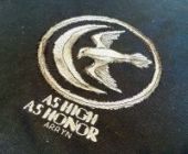 Cross stitch pattern "As High As Honor".