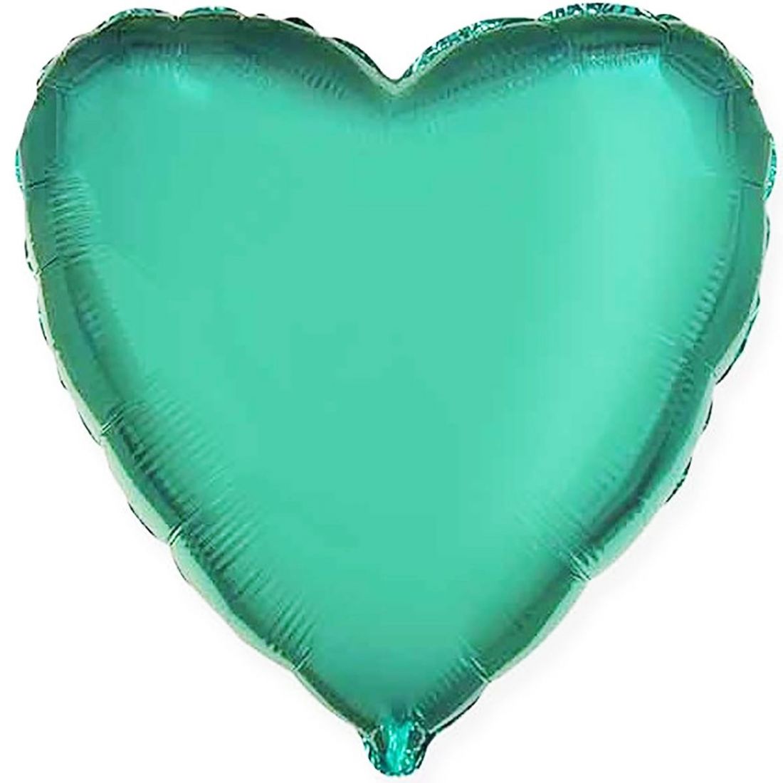 Сердце бирюзовое шар фольгированный с гелием