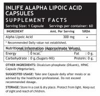 Альфа-липоевая кислота (300мг капсула) Инлайф | INLIFE Alpha Lipoic Acid 300 mg