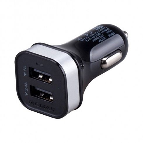 Автомобильное зарядное устройство Momax Dual USB Car Charger 3,4 A чёрное