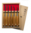 Набор профессиональных японских стамесок (резцов) для выполнения средних и крупных проектов 5 шт в деревянной коробке Miki Tool MT MAKOTO-5 М00013143