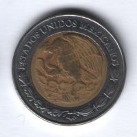 2 песо 2001 г. Мексика