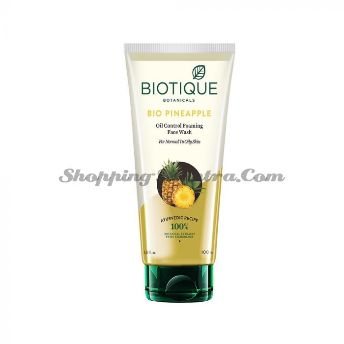 Гель для умывания для жирной кожи Ананас Биотик | Biotique Bio Pineapple Oil Control Foaming Face Wash