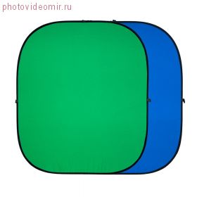 FJ 706GB-240/240 Складной фон хромакей 240х240 см синий/зелёный