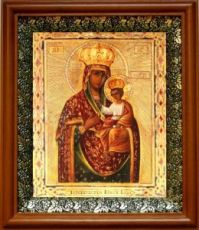 Ильинско-Черниговская икона Божьей Матери (19х22), светлый киот