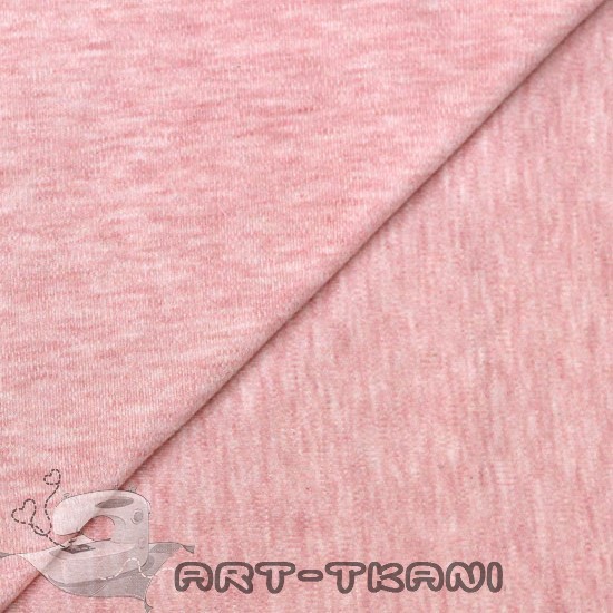 Лоскут трикотажной  ткани Розовый меланж