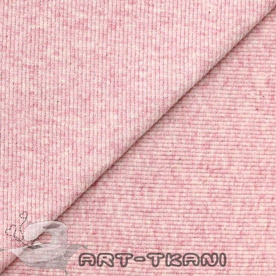 Лоскут трикотажной ткани кашкорсе Розовый меланж Ivory