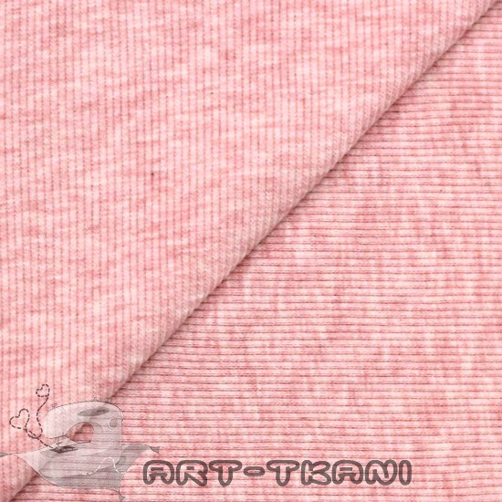 Лоскут трикотажной ткани кашкорсе Розовый меланж