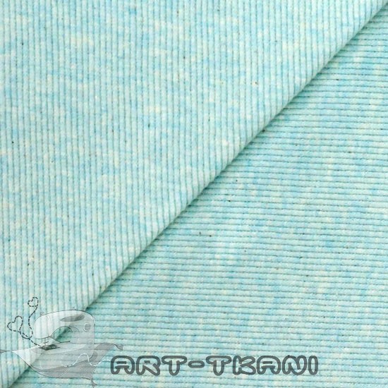 Лоскут трикотажной ткани кашкорсе Ментоловый меланж