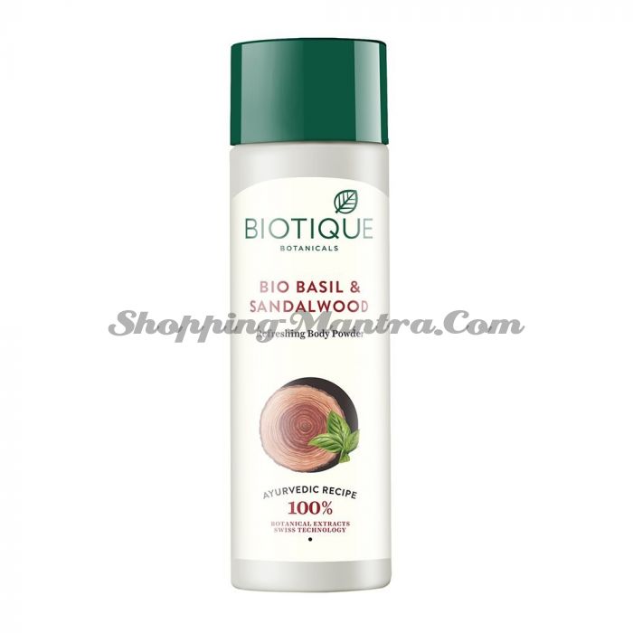 Биотик Базилик&Сандал освежающий тальк для тела | Biotique Bio Basil & Sandalwood Refreshing Body Powder