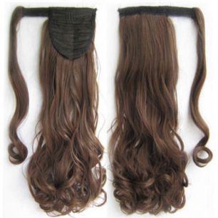 Искусственные термостойкие волосы - хвост волнистые №008 (55 см) -  90 гр.