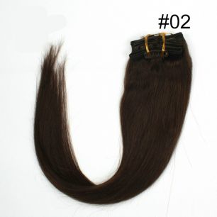 Натуральные волосы на заколках №002 (45 см) - 7 заколок