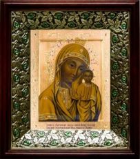 Табынская икона Божьей Матери (21х24), киот со стразами