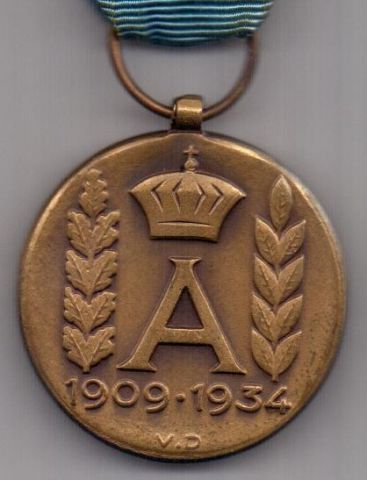 медаль 1934 г. AUNC Бельгия