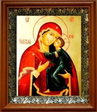 Толгская икона Божьей Матери (19х22), светлый киот