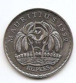5 рупий (Регулярный выпуск) Маврикий 1992