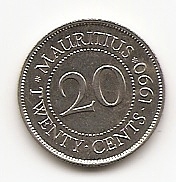 20 центов(Регулярный выпуск) Маврикий 1990