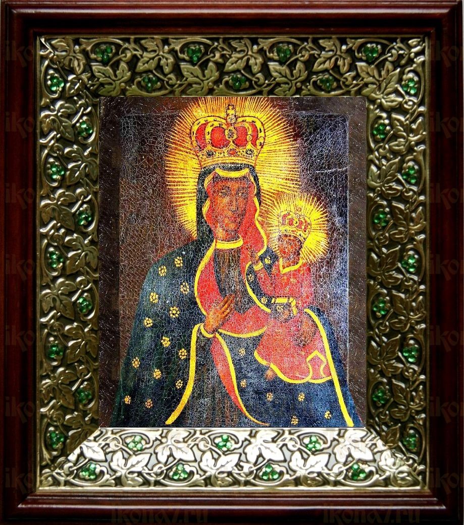 Тывровская икона Божьей Матери (21х24), киот со стразами