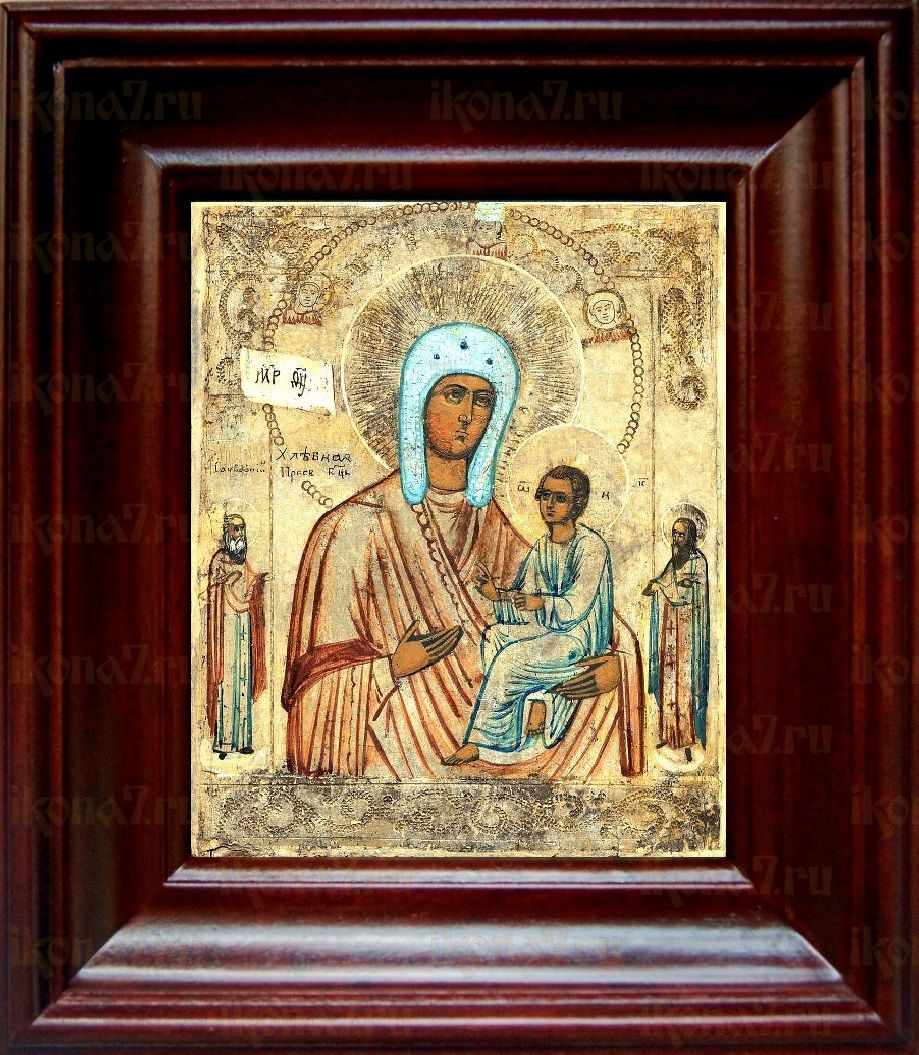 Хлебная икона Божьей Матери (21х24), простой киот