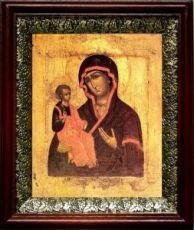 Цареградская икона Божьей Матери (19х22), темный киот