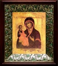 Цареградская икона Божьей Матери (21х24), киот со стразами