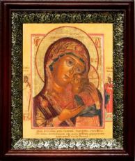Чухломская (Галичская) икона Божьей Матери (19х22), темный киот