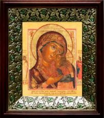 Чухломская (Галичская) икона Божьей Матери (21х24), киот со стразами