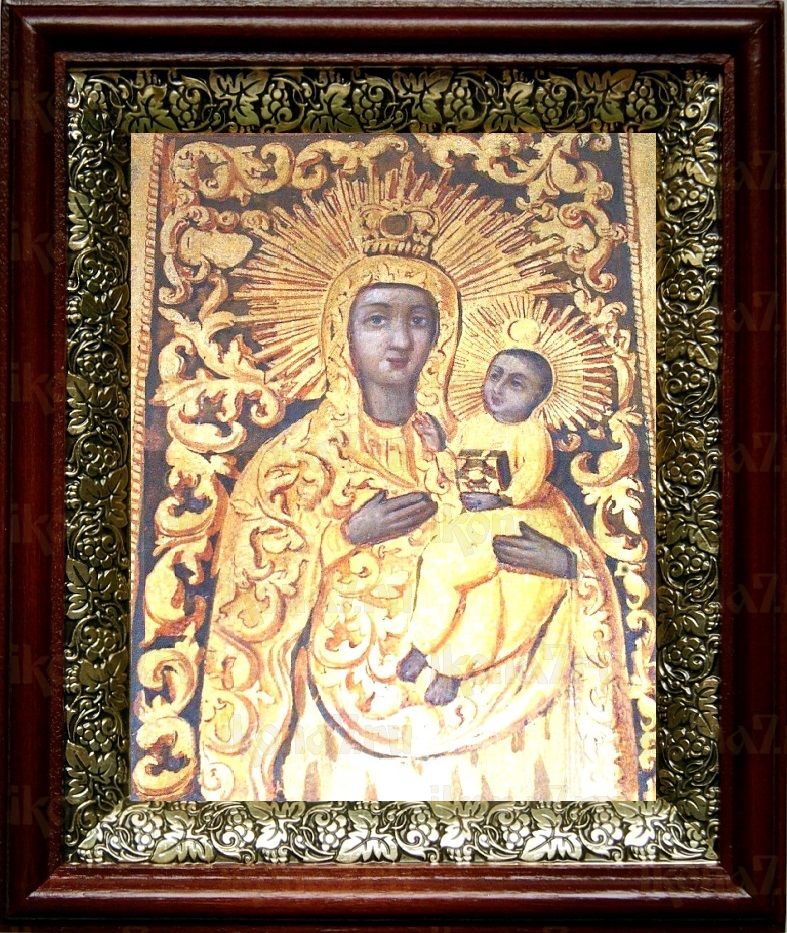 Якобштадтская икона Божьей Матери (19х22), темный киот