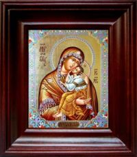 Ярославская икона Божьей Матери (21х24), простой киот