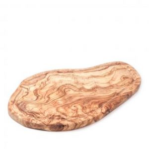 Деревянная разделочная доска для кухни и подачи блюд из оливкового дерева с желобком 35 см (Тунис) Олива15