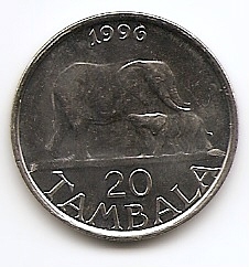 Слоны 20 тамбал ( Регулярный выпуск)Малави 1996