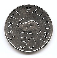 Кролик 50 центов (Регулярный выпуск) Танзания 1990