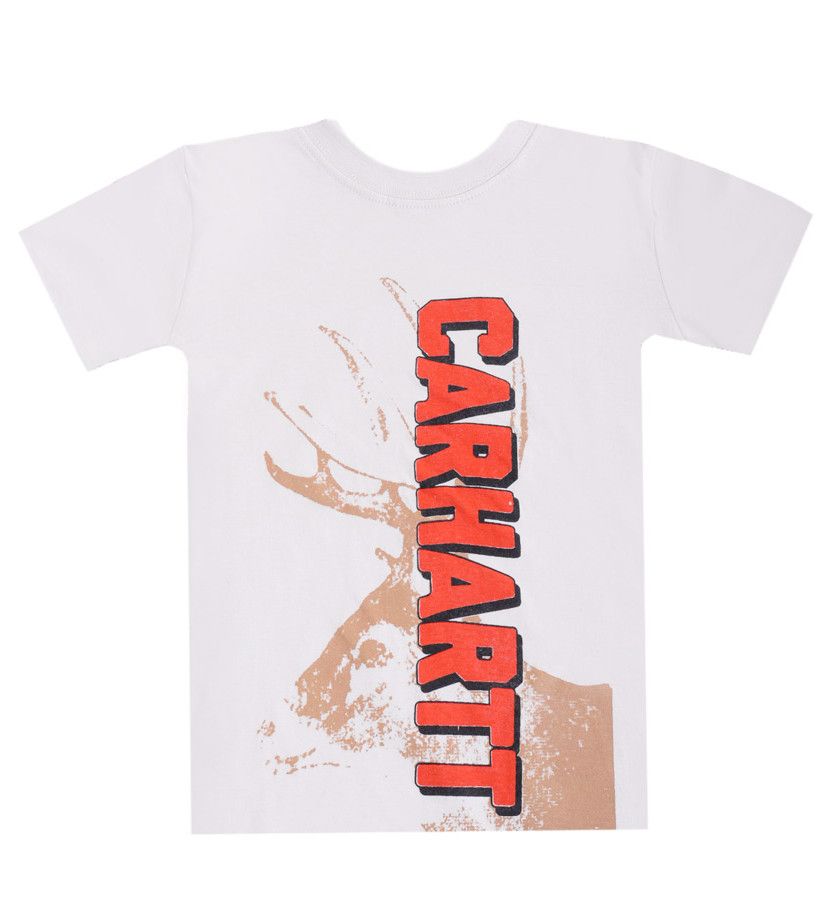 Трикотажная футболка молочного цвета CARHARTT