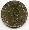 10 франков(Регулярный выпуск) Коморские острова 1992