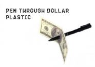 Ручка сквозь купюру - Pen Through Dollar by Magic Collection