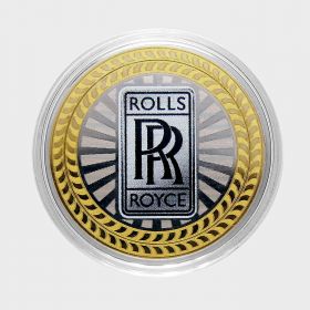 10 РУБЛЕЙ Rolls-Royce ЦВЕТНАЯ ЭМАЛЬ - СЕРИЯ АВТОМОБИЛИ МИРА - АНГЛИЙСКИЕ