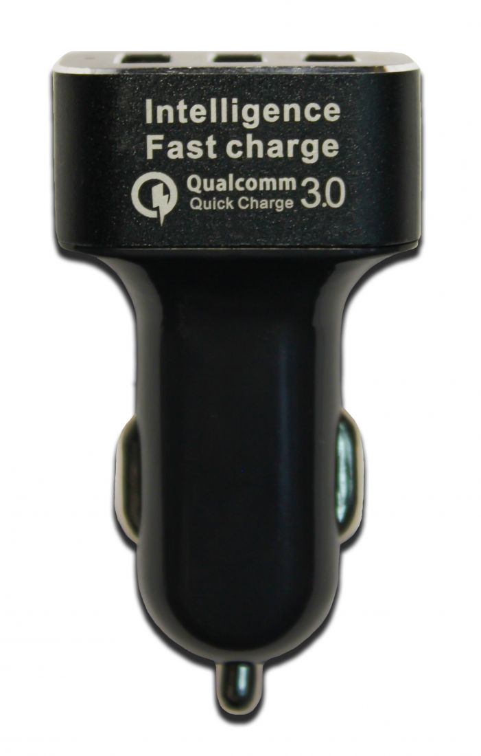 Автомобильное зарядное устройство на 3 USB порта Qualcomm Quick Charge 3.0 (5V-4.8A, QC 18Wmax)