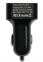 Автомобильное зарядное устройство на 3 USB порта Qualcomm Quick Charge 3.0 (5V-4.8A, QC 18Wmax)