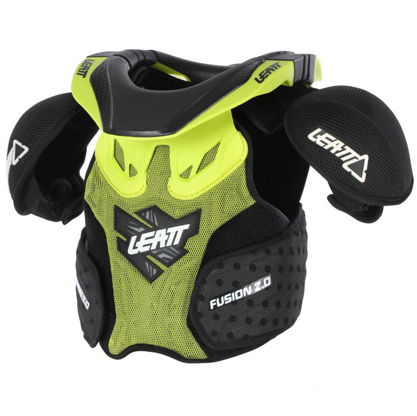 Leatt Fusion 2.0 Vest Junior защита торса (панцирь, шея) подростковая, зелено-черная