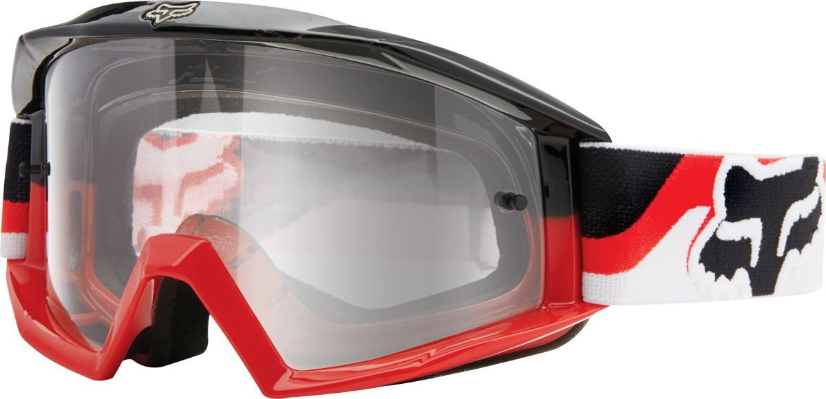 Fox - Main Race 1 очки, красно-черные, прозрачная линза