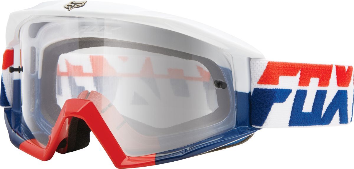 Fox - Main Mako очки, красно-бело-синие, прозрачная линза