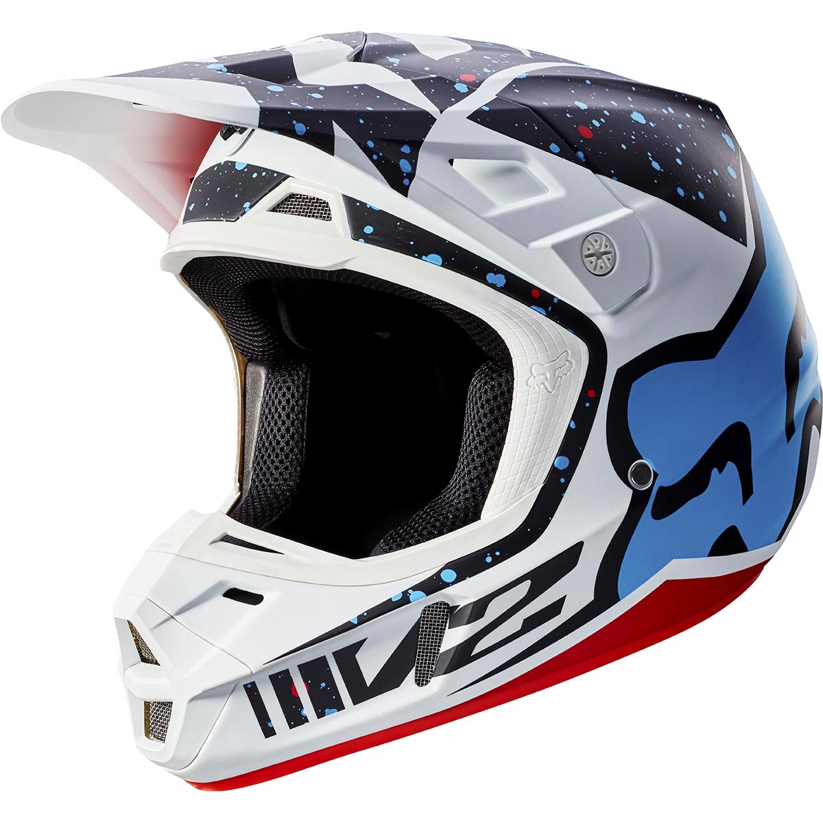 Fox V2 Nirv шлем, красно-белый